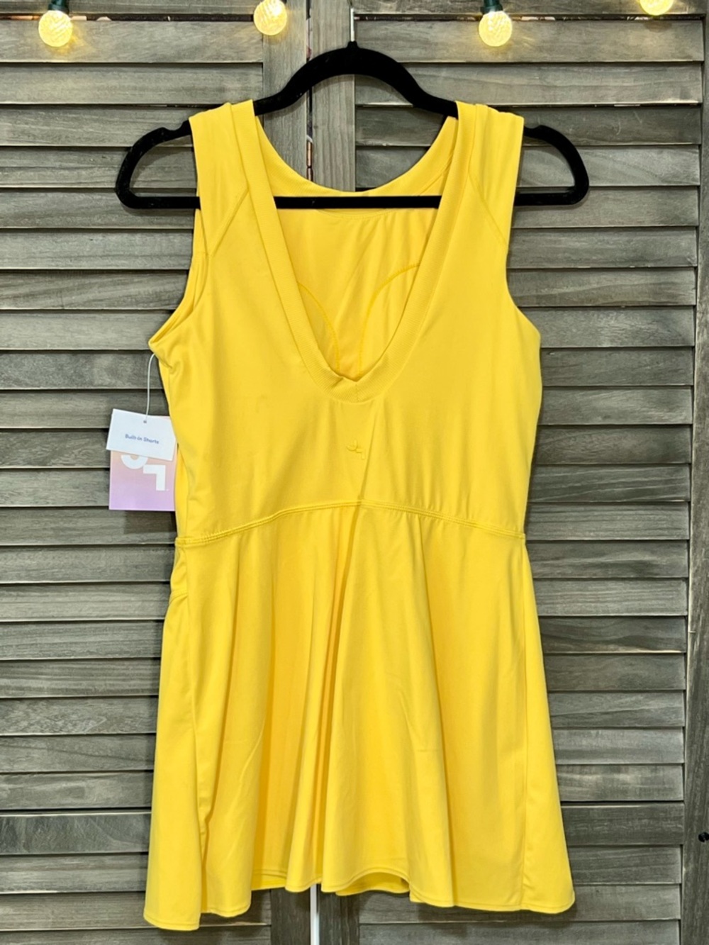 NWT JoyLab Yellow Tennis Dress Open Back Active Dress Size M - Picture 4 of 16